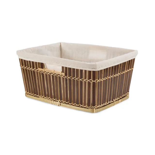 compactor-panier-en-bambou-marron-40-x-35-x-h-18-cm-ran4144 image 1