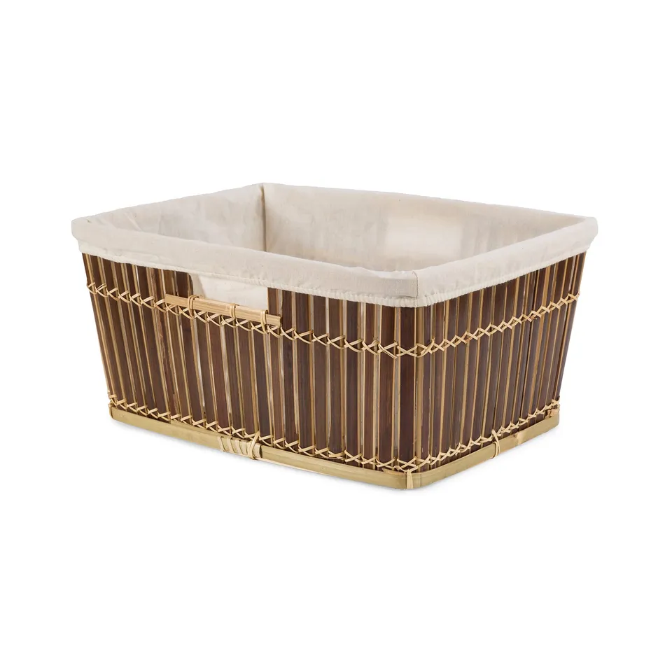 compactor-panier-en-bambou-marron-40-x-35-x-h-18-cm-ran4144 image 1
