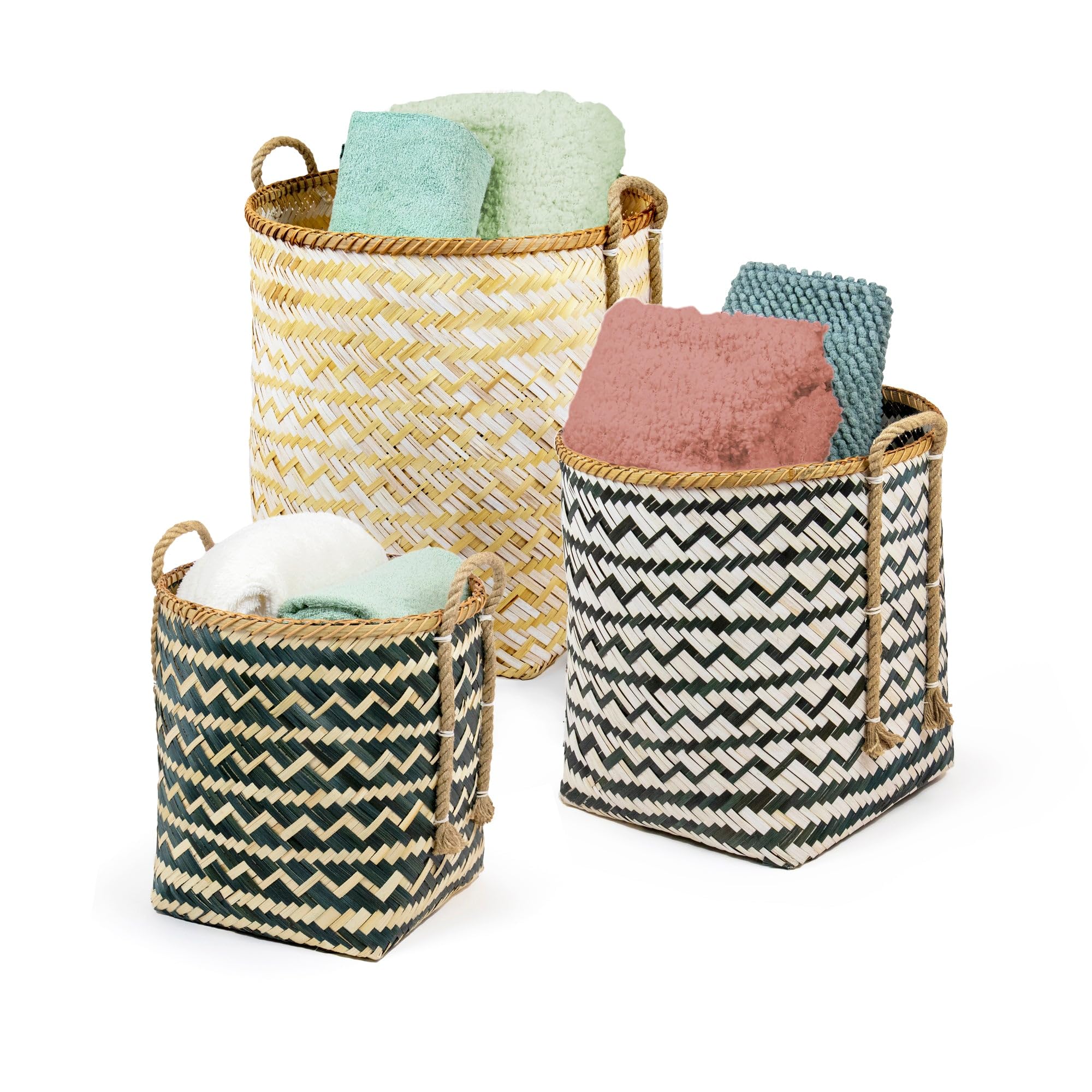 compactor-lot-3-paniers-tress-s-bambou-multicolore-50x50x61-cm image 2