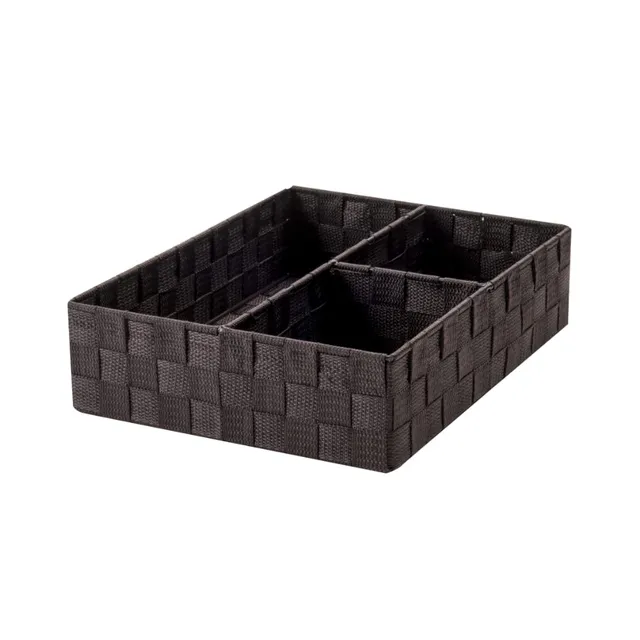 compactor-stan-ran6754-panier-rangements-3-compartiments-chocolat-32-x-25-x-h-8- image 1