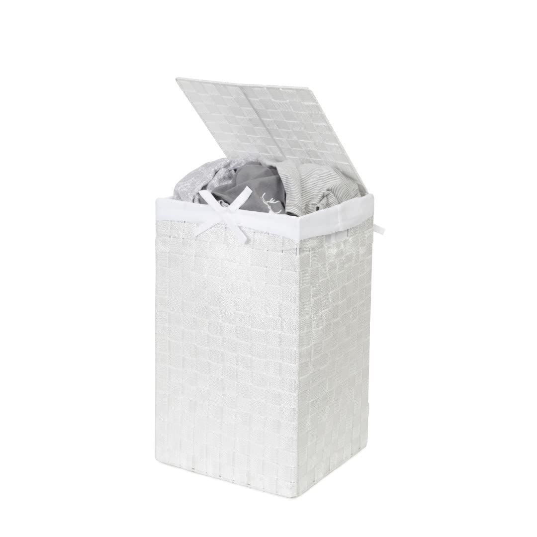 compactor-stan-panier-linge-blanc-30x30xh50-cm-ran6889-avec-couvercle image 2